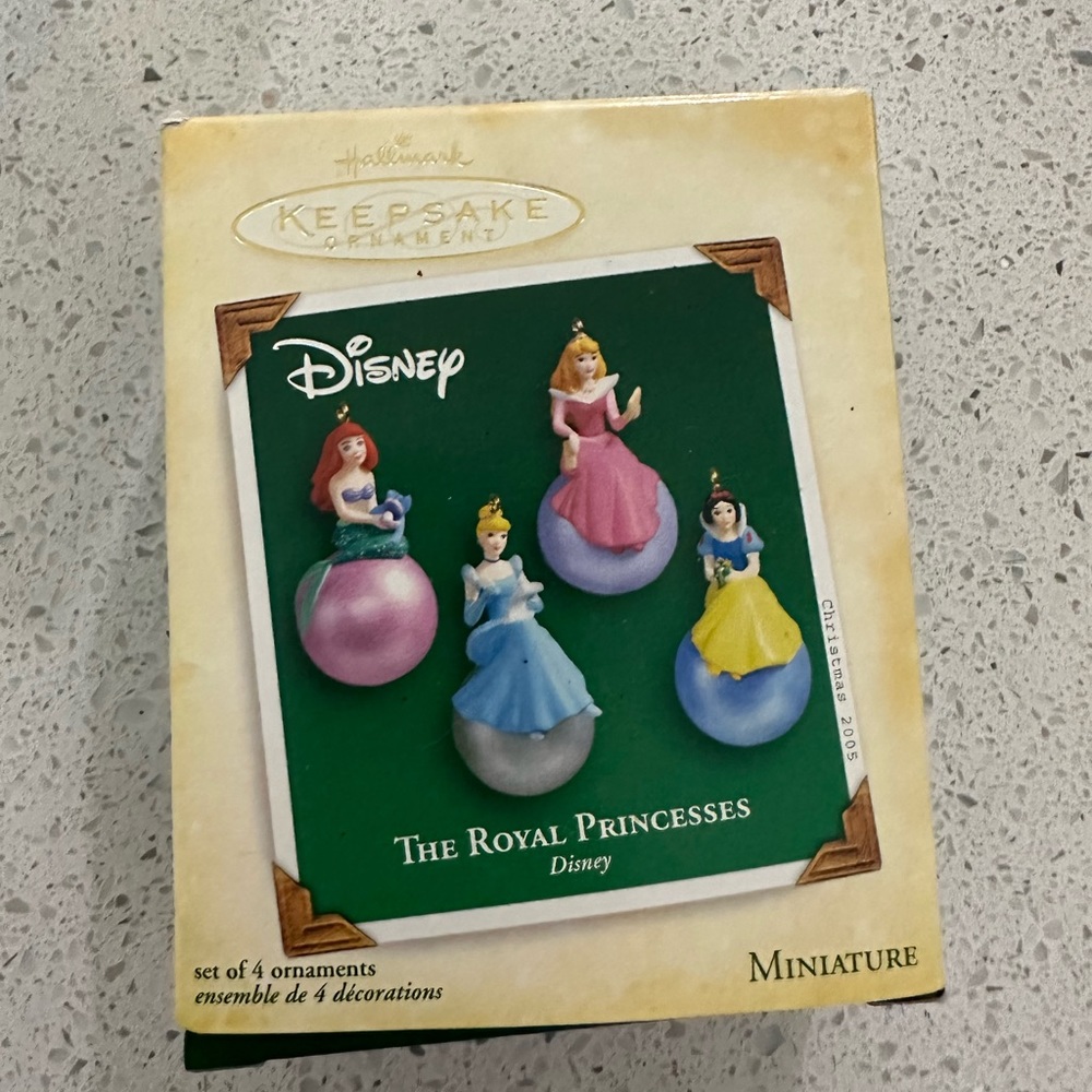 Hallmark Disney princess miniature ornaments